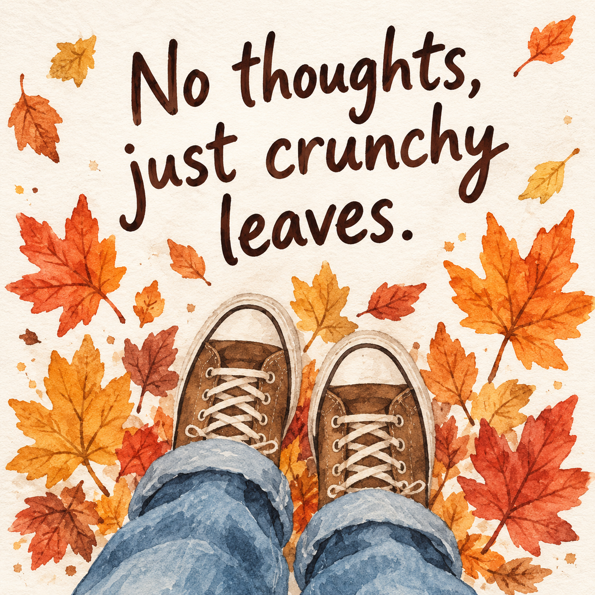 No thoughts just crunch leaves Magnet